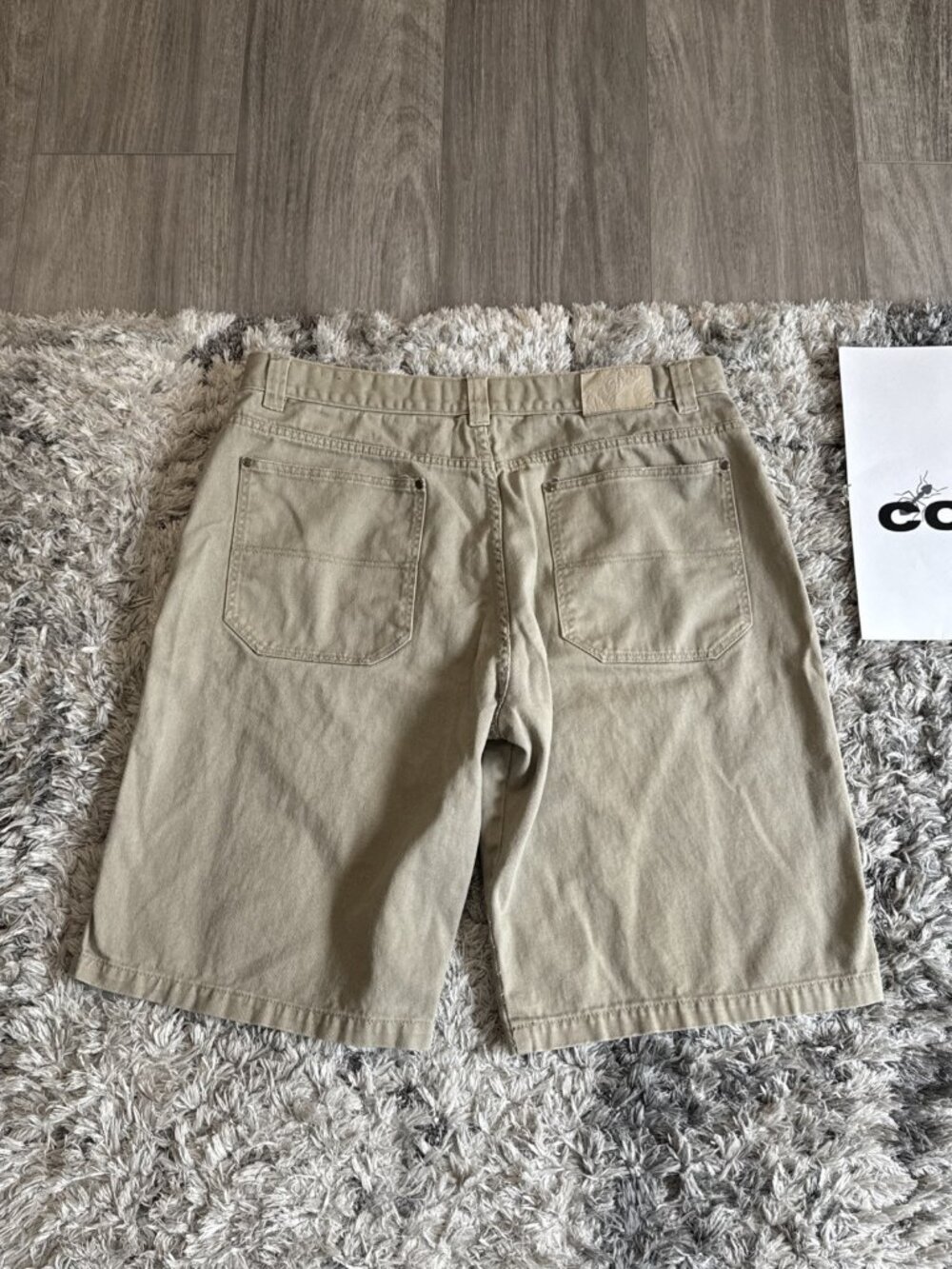 God Body Beige 90 S God Body Men Denim Htf Rare Jorts Jean Shorts Y2K Sz 42